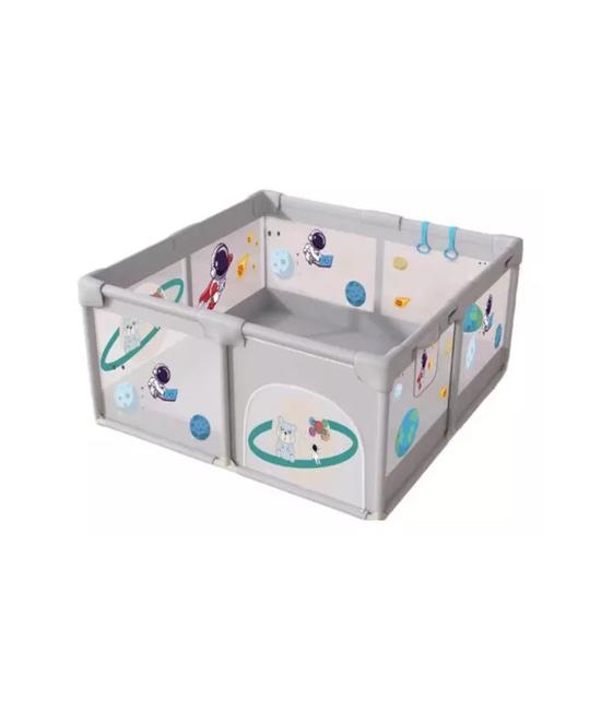CORRAL Y GIMNASIO PARA NIÑOS CON ALFOMBRA Y JUEGOS, ASTRO, GRIS - 1
