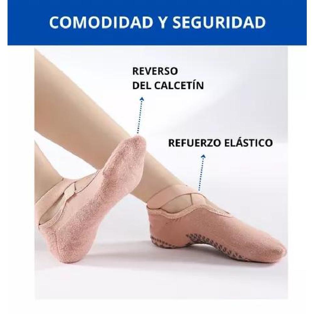 CALCETINES ANTIDESLIZANTES PARA YOGA Y PILATES, SET DE 3 PARES, COLORES BORDÓ, NEGRO Y GRIS, T 41 - 4