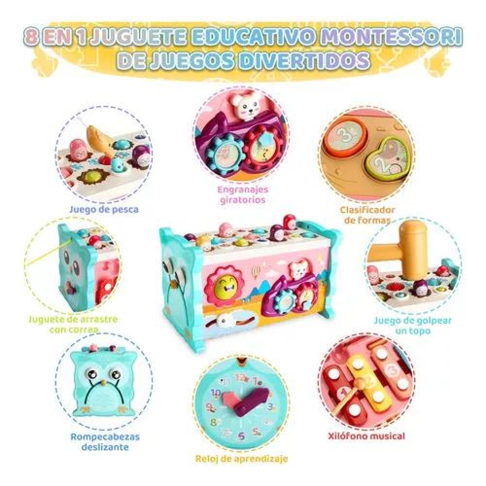 JUGUETES DIDÁCTICOS MONTESSORI EDUCATIVOS 8 EN 1 MULTICOLOR - 2