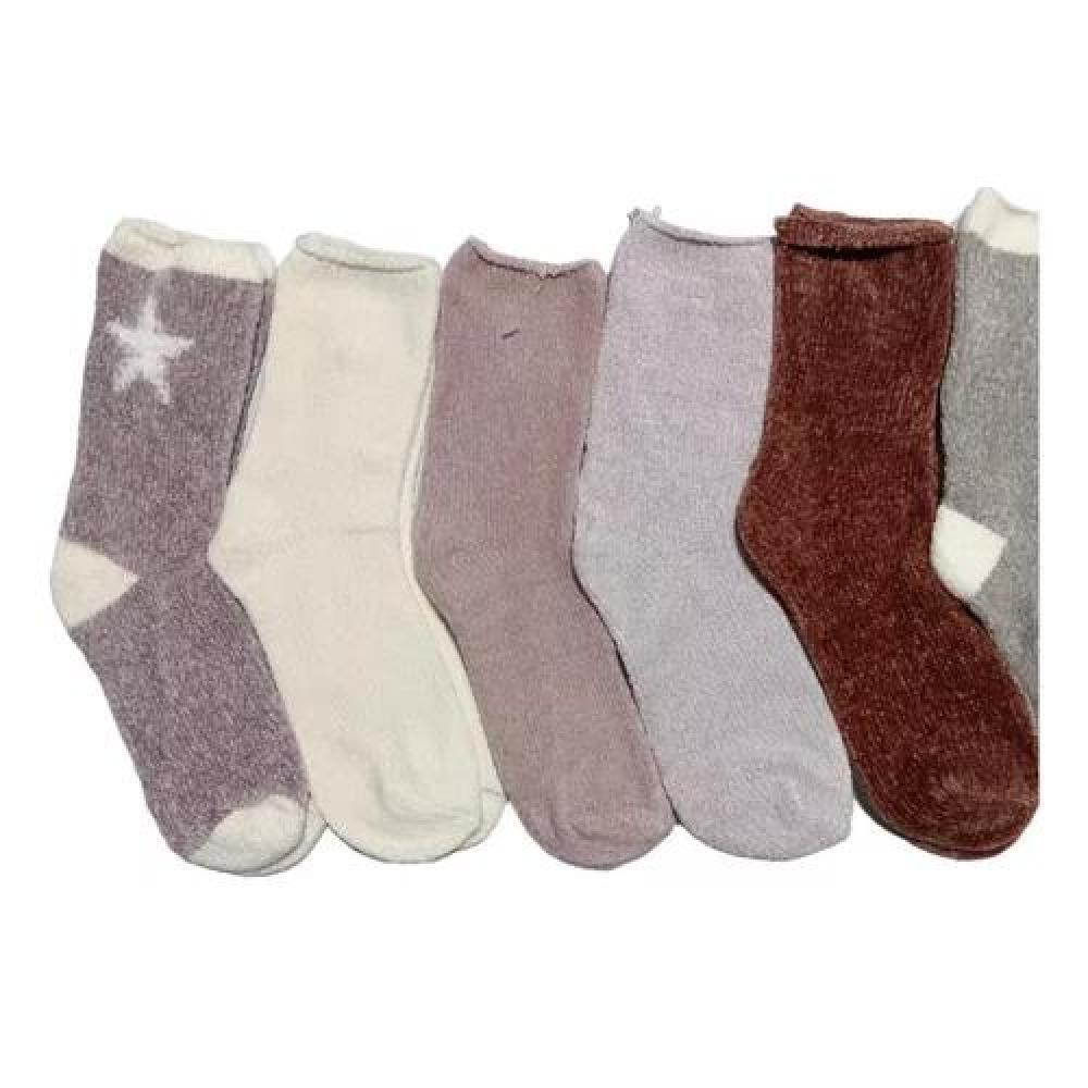 PACK DE 12 CALCETINES PARA MUJER, TOALLA POLAR, UNICOLOR + DISEÑOS, MULTICOLOR - 3