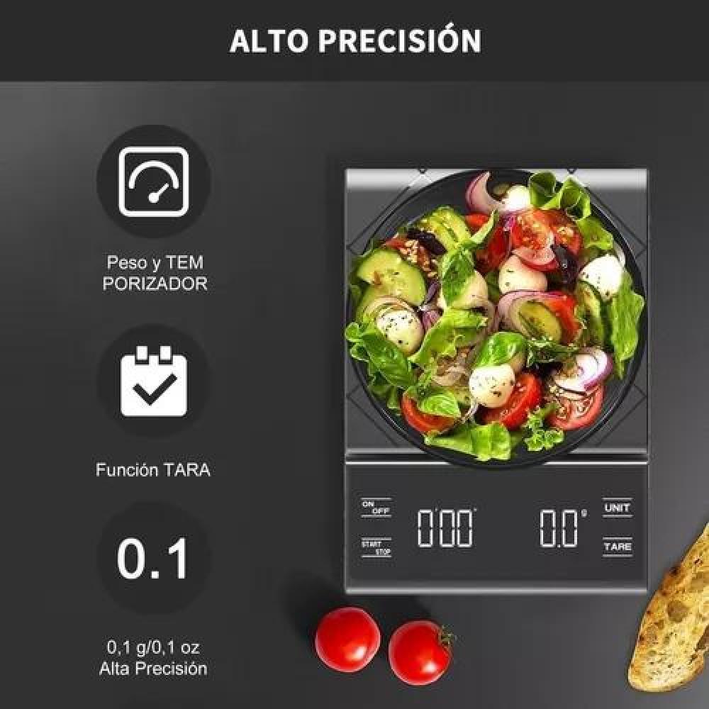 BÁSCULA DIGITAL DE COCINA DE ALTA PRECISIÓN, 1 G/5 KG - 5