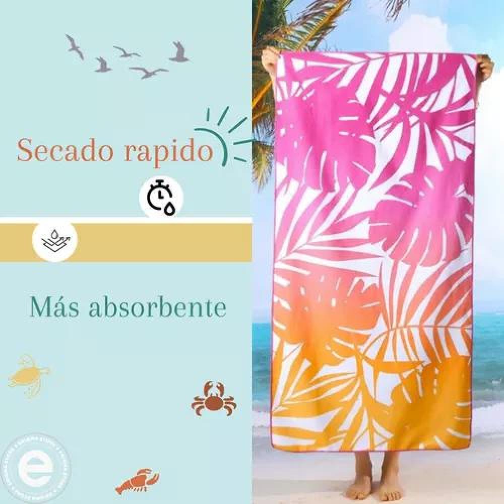 TOALLA DE MICROFIBRA, SECADO RÁPIDO, PLAYA, VIAJE, 90X180 CM - 3