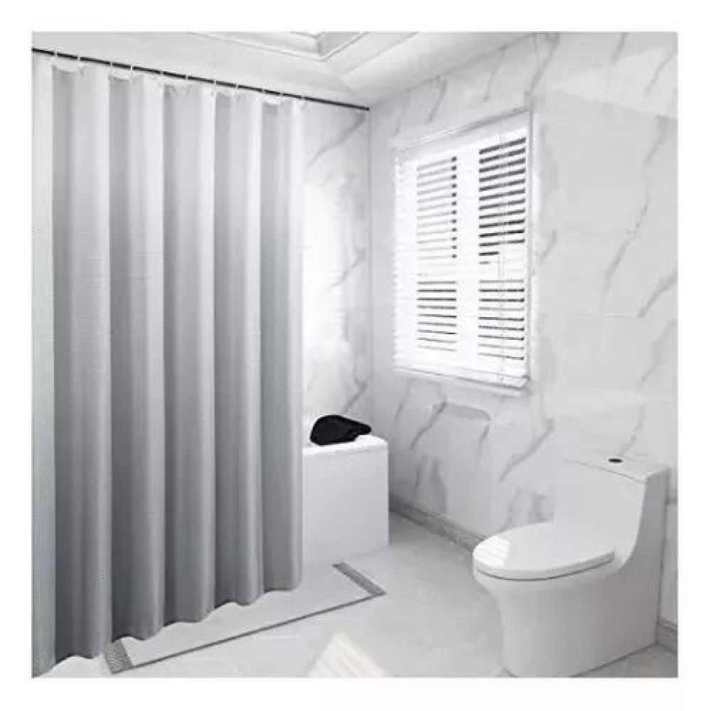 CORTINA DE DUCHA Y BAÑO, 180X180 CM, ELEGANTE, GRIS - 4