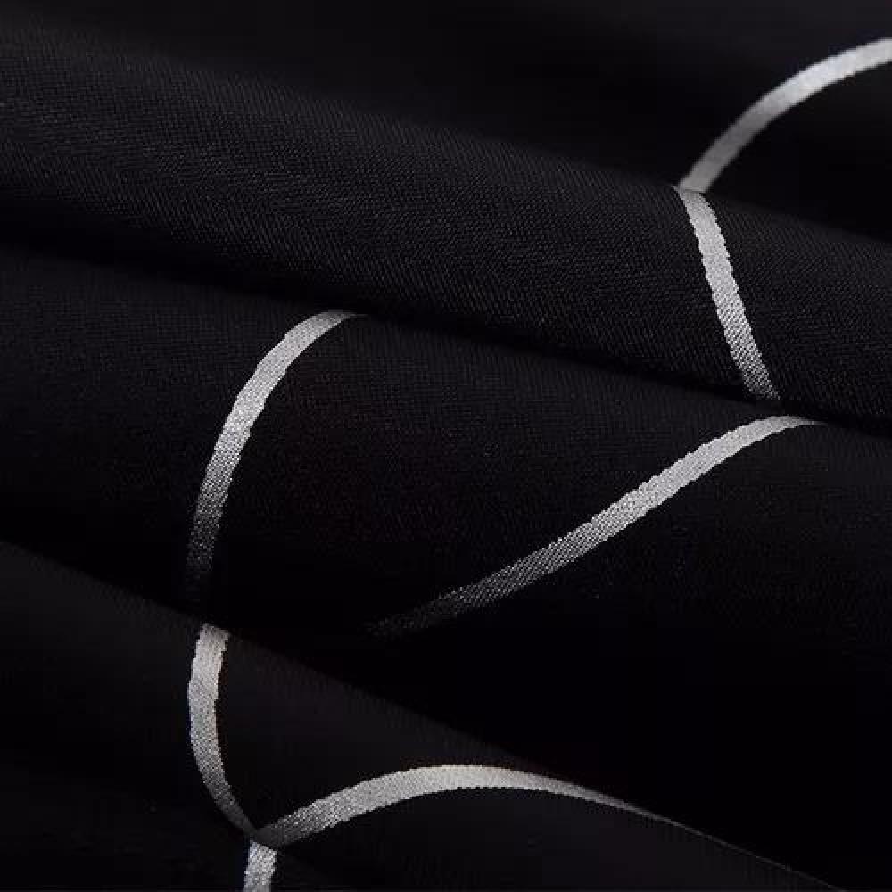 CORTINA DE BAÑO LAVABLE, TELA DE POLIÉSTER, 180X180 CM, IMPERMEABLE, COLOR NEGRO - 4