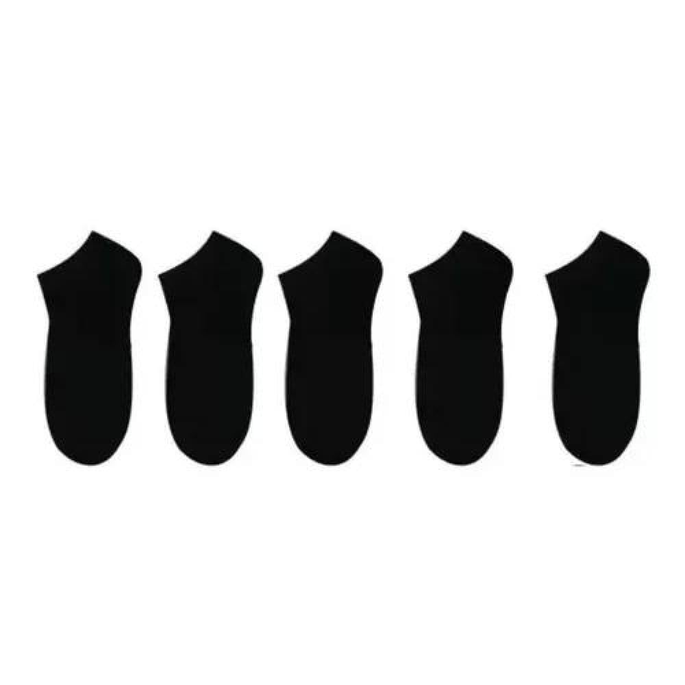 PACK DE 12 PARES DE CALCETINES DE BAMBÚ DEPORTIVOS TOBILLERAS, COLOR NEGRO, TALLA 36-41 - 5