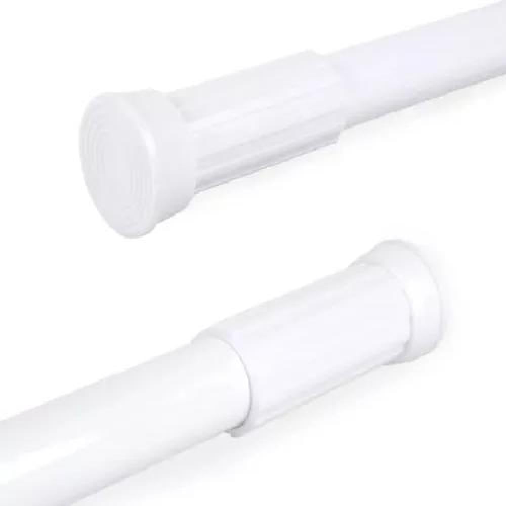 BARRA EXTENSIBLE PARA CORTINA DE DUCHA, 110-200 CM, ACERO CROMADO, COLOR BLANCO - 4
