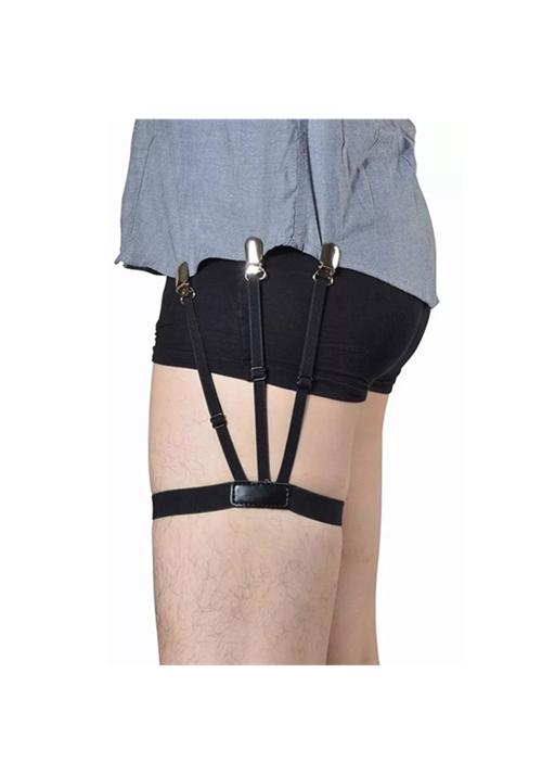 SUSPENSOR, SUJETADOR CAMISA HOMBRE TIRANTES, NEGRO - 3