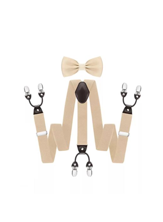 SUSPENSOR HUMITA EN CAJA TIRANTES HOMBRE AJUSTABLE ELÁSTICO, CAQUI - 1