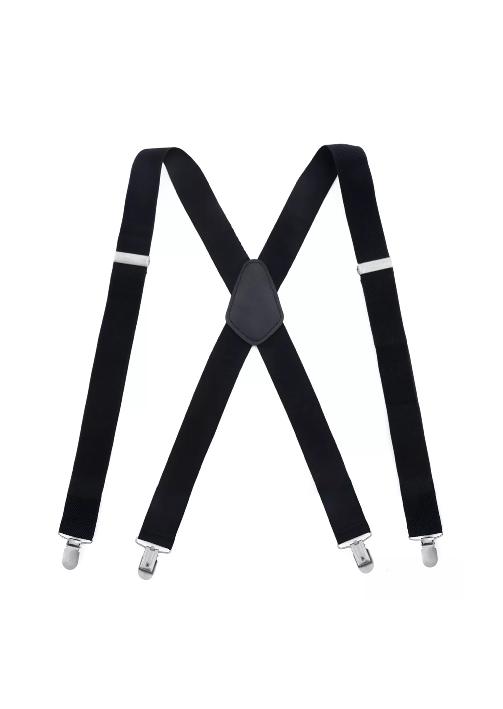 TIRANTES SUSPENSORES PARA PANTALONES 110 CM, NEGRO - 1
