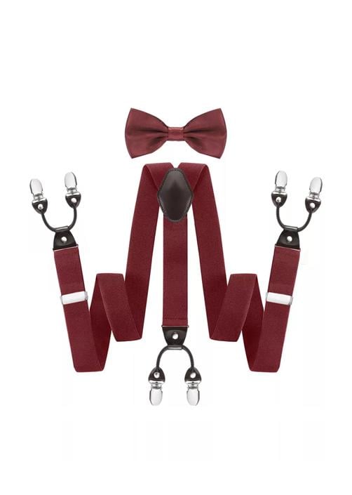 SUSPENSOR HUMITA EN CAJA TIRANTES HOMBRE AJUSTABLE ELÁSTICO, CAFÉ - 1