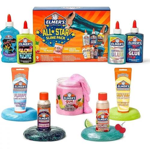 KIT ELMER'S SLIME ESTRELLAS DE COLECCIÓN ALL STARS X 9 PIEZAS - 1