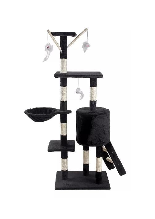 RASCADOR TIPO ÁRBOL GATOS - NIVELES INTERACTIVO COLOR GRIS - 3
