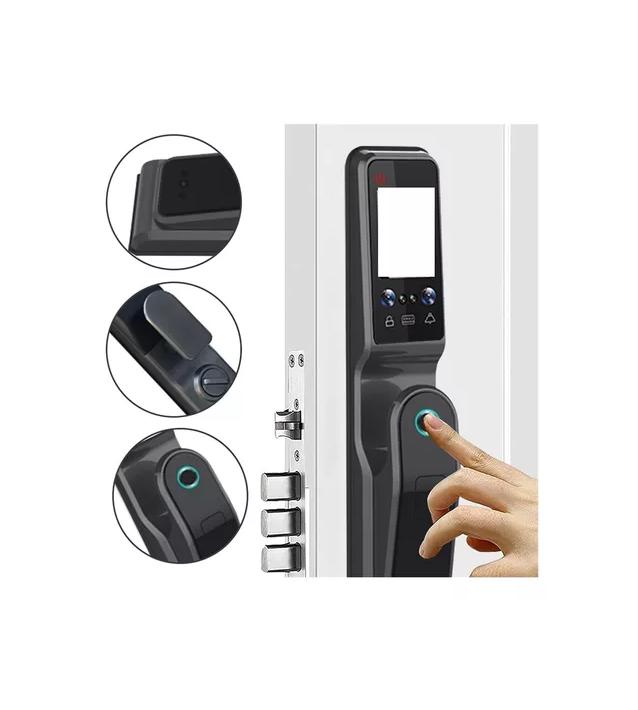 CERRADURA INTELIGENTE DIGITAL ELÉCTRICA TUYA APP CON WIFI NEGRA - 3