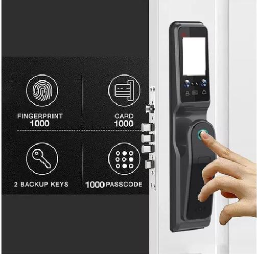 CERRADURA INTELIGENTE DIGITAL ELÉCTRICA TUYA APP CON WIFI NEGRA - 6
