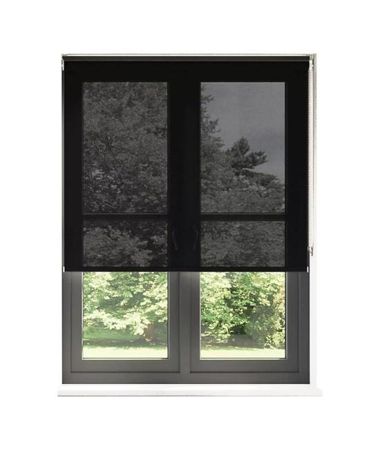 CORTINA ROLLER SCREEN 150X165 CM, COLOR NEGRO - 2
