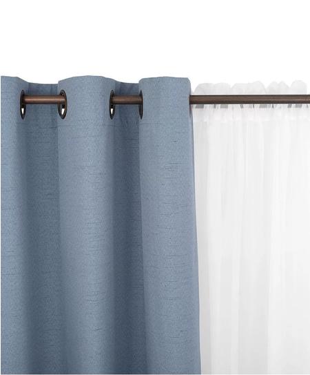 SET BLACKOUT 6 PIEZAS TÉRMICO LINO 140X220 CM, AZULINO - 1