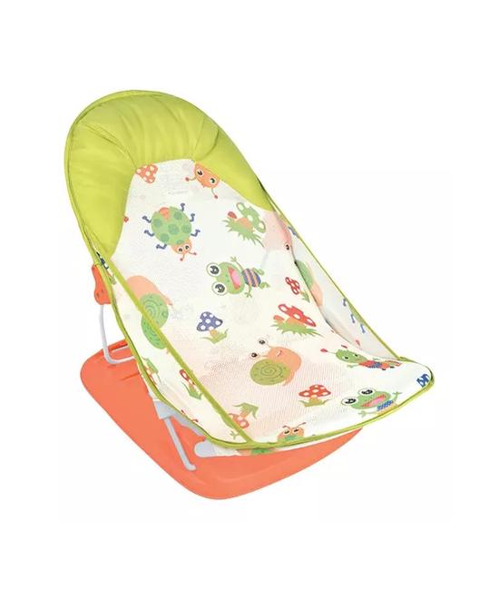 SILLA DE BAÑO PLEGABLE PARA BEBÉ CON ALMOHADA Y RED FLOTANTE, VERDE - 2