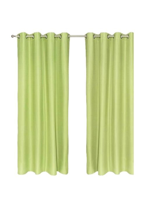 SET 2 CORTINAS BLACKOUT TÉRMICO 140X220 CM, COLOR VERDE - 1