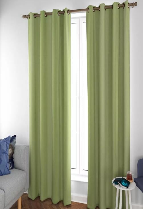 SET 2 CORTINAS BLACKOUT TÉRMICO 140X220 CM, COLOR VERDE - 2