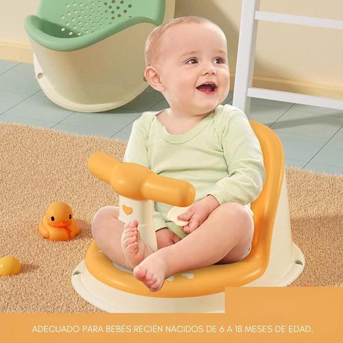 SILLA DE DUCHA PARA BEBÉ, COLOR AMARILLO - 3