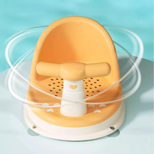 SILLA DE DUCHA PARA BEBÉ, COLOR AMARILLO - 4