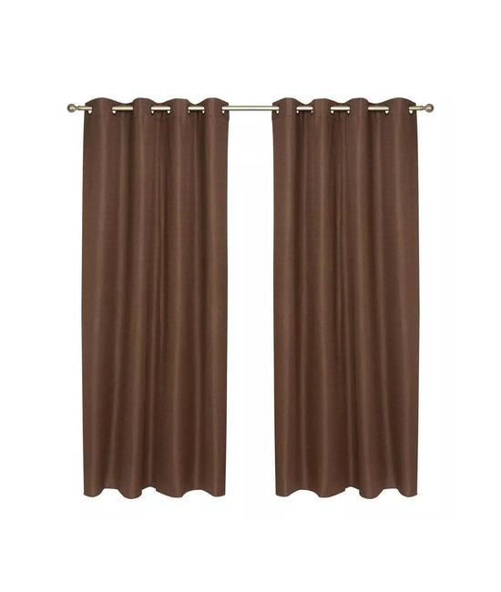 SET CORTINA BLACKOUT TÉRMICO 140X220 CM, COLOR CHOCOLATE - 1