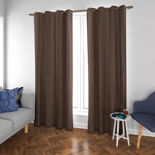 SET CORTINA BLACKOUT TÉRMICO 140X220 CM, COLOR CHOCOLATE - 2
