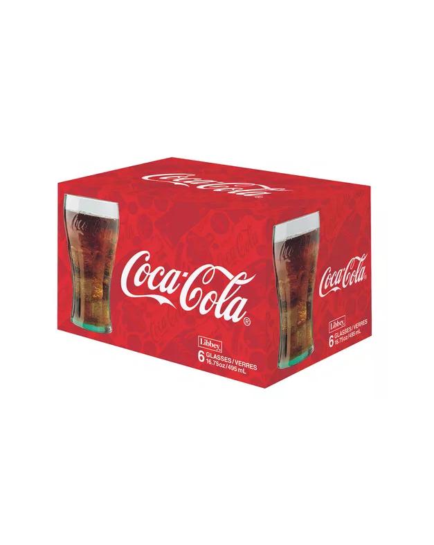 SET 6 VASOS DISEÑO COCA COLA 495ML AGUA - 3