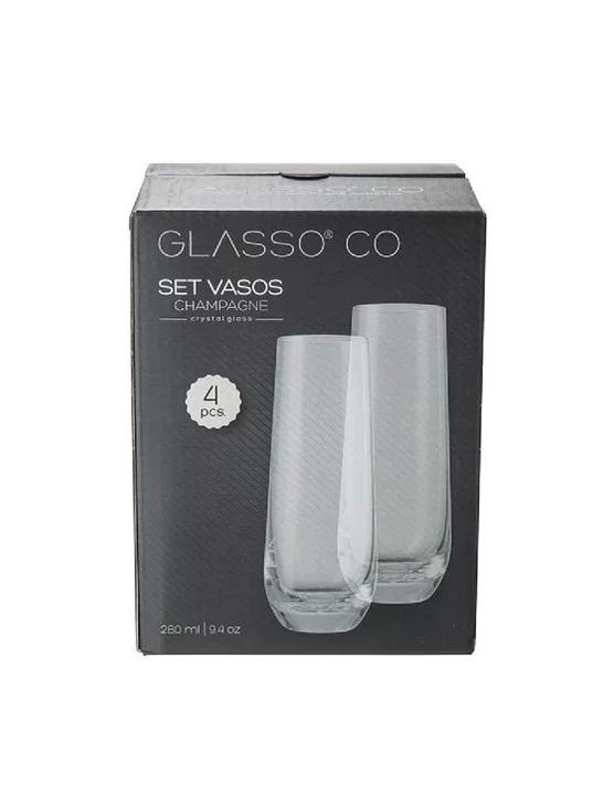 SET 4 VASOS CHAMPAGNE ESPUMANTE 280ML - 4