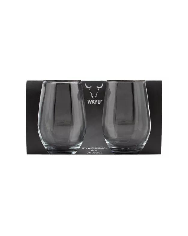 VASOS CRISTAL REDONDOS COPAS 580ML TRANSPARENTE - 3