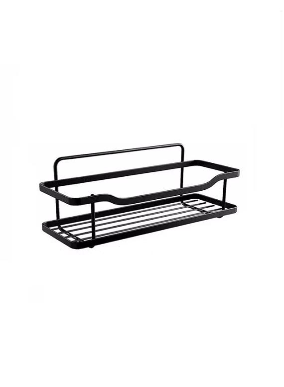 ORGANIZADOR DE DUCHA REPISA BAÑO ADHESIVO SET DE 2 INOXIDABLE NEGRO - 1