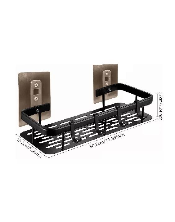 ORGANIZADOR DE DUCHA NEGRO, REPISA PARA DUCHA, ACCESORIOS MULTIUSO PARA BAÑO - 2