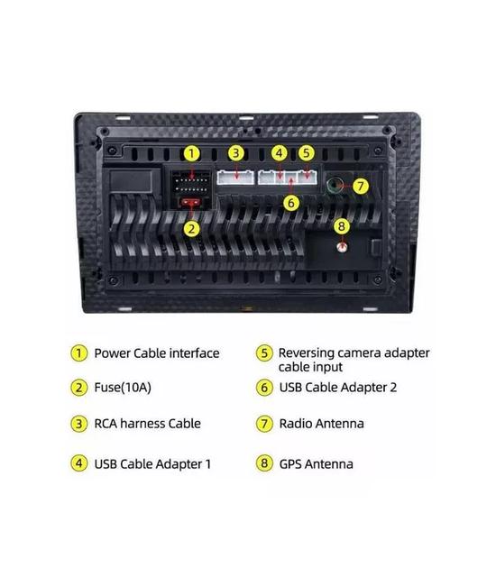 RADIO DOBLE DIN 9' CON PANTALLA ANDROID, COLOR NEGRO - 2