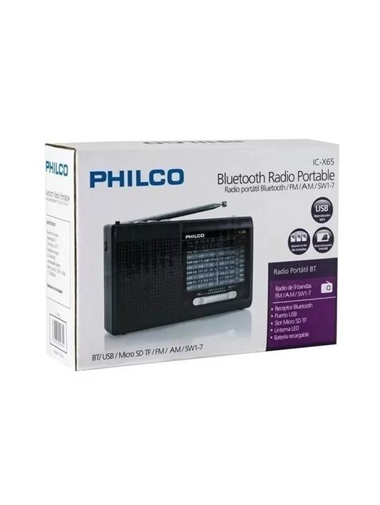 RADIO PORTÁTIL PHILCO IC-X65 MULTIBANDAS USB / TECNOCENTER, NEGRO - 4