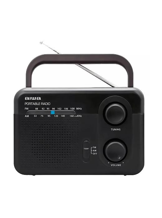 RADIO FM AIWA AWFML4, ANALÓGICO 220V, PORTÁTIL, COLOR NEGRO - 1