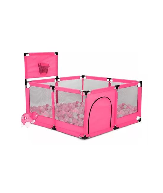 CORRALITO PLEGABLE PARA BEBÉ, CORRAL DE SEGURIDAD, ROSADO - 4