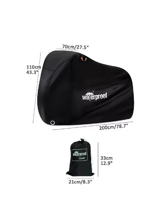 FUNDA CUBRE BICICLETA MOTO CARPA IMPERMEABLE 110X200 CM - 2