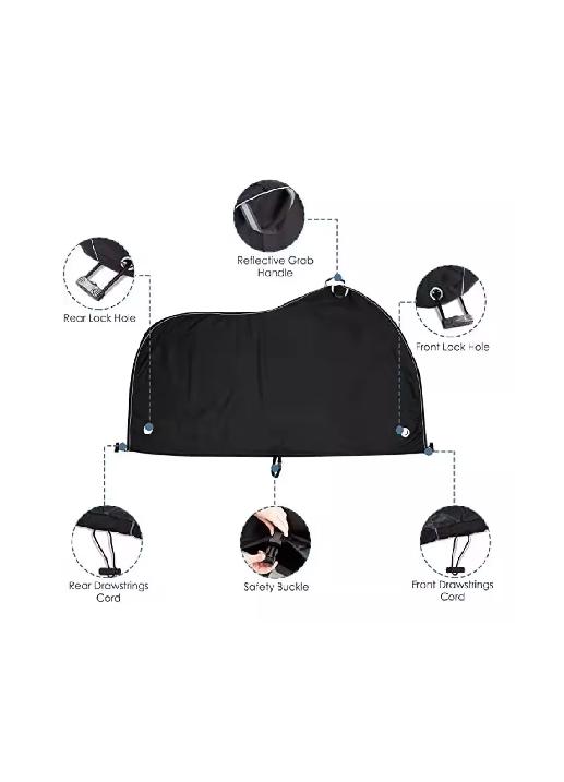 FUNDA CUBRE BICICLETA MOTO CARPA IMPERMEABLE 110X200 CM - 3