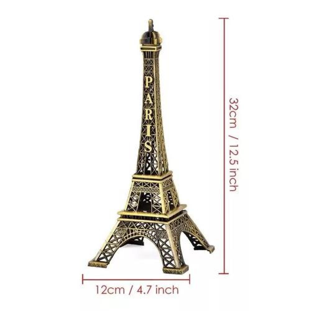 TORRE EIFFEL DE 32 CM, ADORNO, COLOR BRONCE - 4