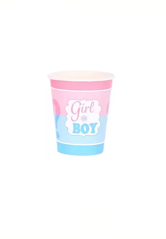 PACK 16 VASOS DESECHABLES DECORACIÓN REVELACIÓN GÉNERO 250ML - 1