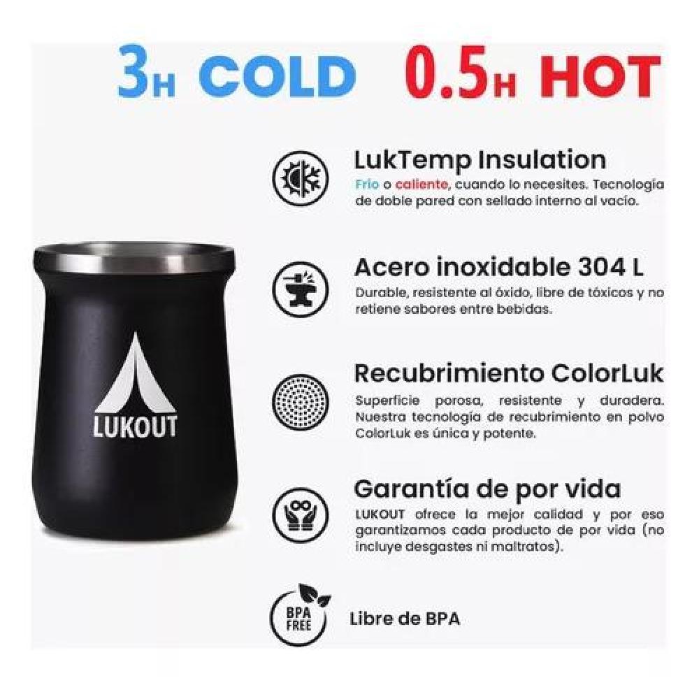 MATE LUKOUT 236 ML + BOMBILLA MATE COLOR LILA - 3