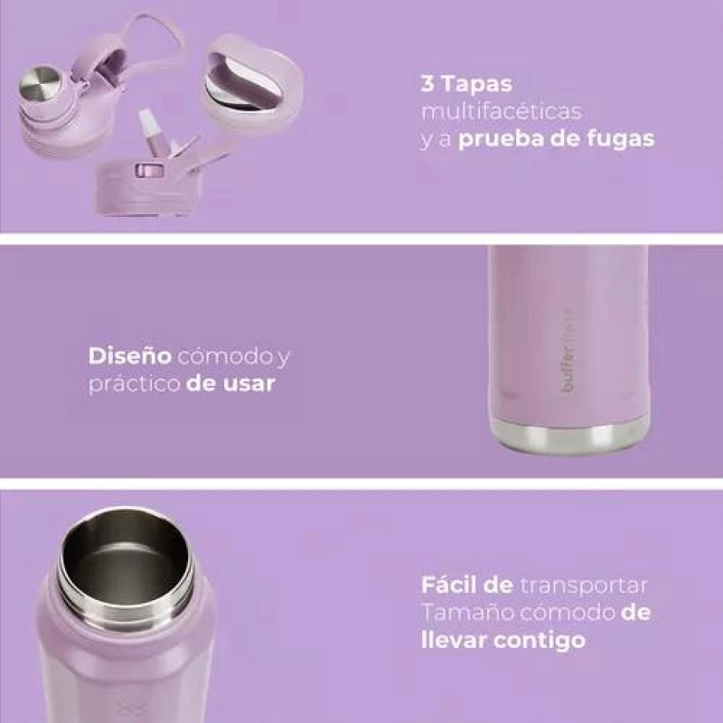 VASO TÉRMICO MUG, 1200 LT, ACERO INOXIDABLE, COLOR lila - 5