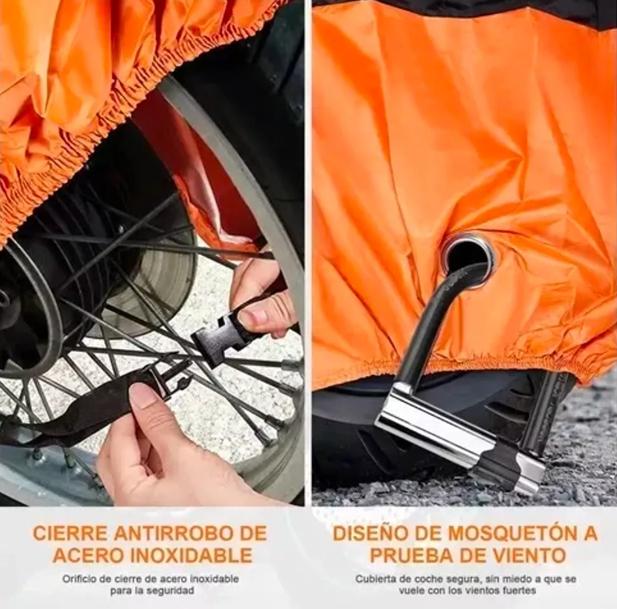 FUNDA IMPERMEABLE 100% PROTECTOR CUBRE MOTOS BICICLETAS XL - 4