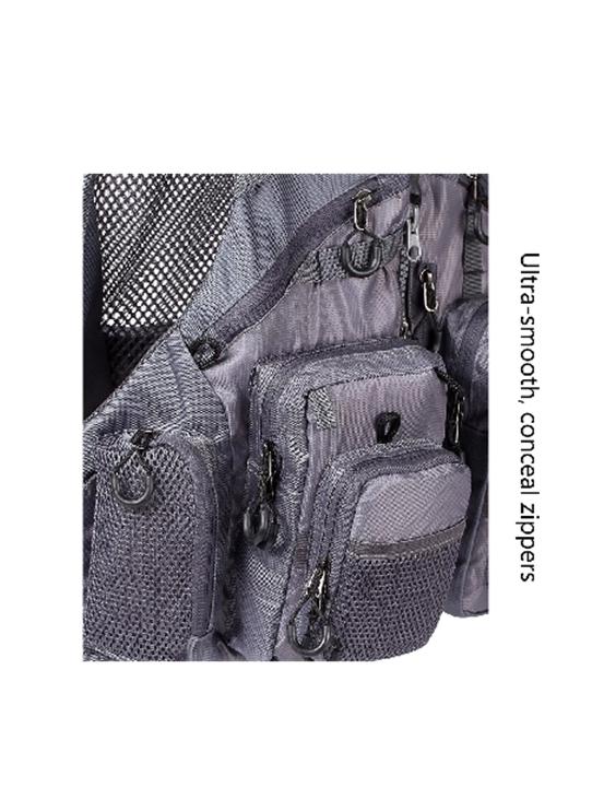 CHALECO REFLECTANTE CON BOLSILLOS TALLA ESTÁNDAR (S-XL), ADULTO, GRIS - 3