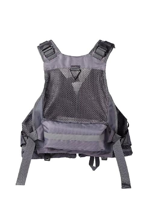 CHALECO REFLECTANTE CON BOLSILLOS TALLA ESTÁNDAR (S-XL), ADULTO, GRIS - 6