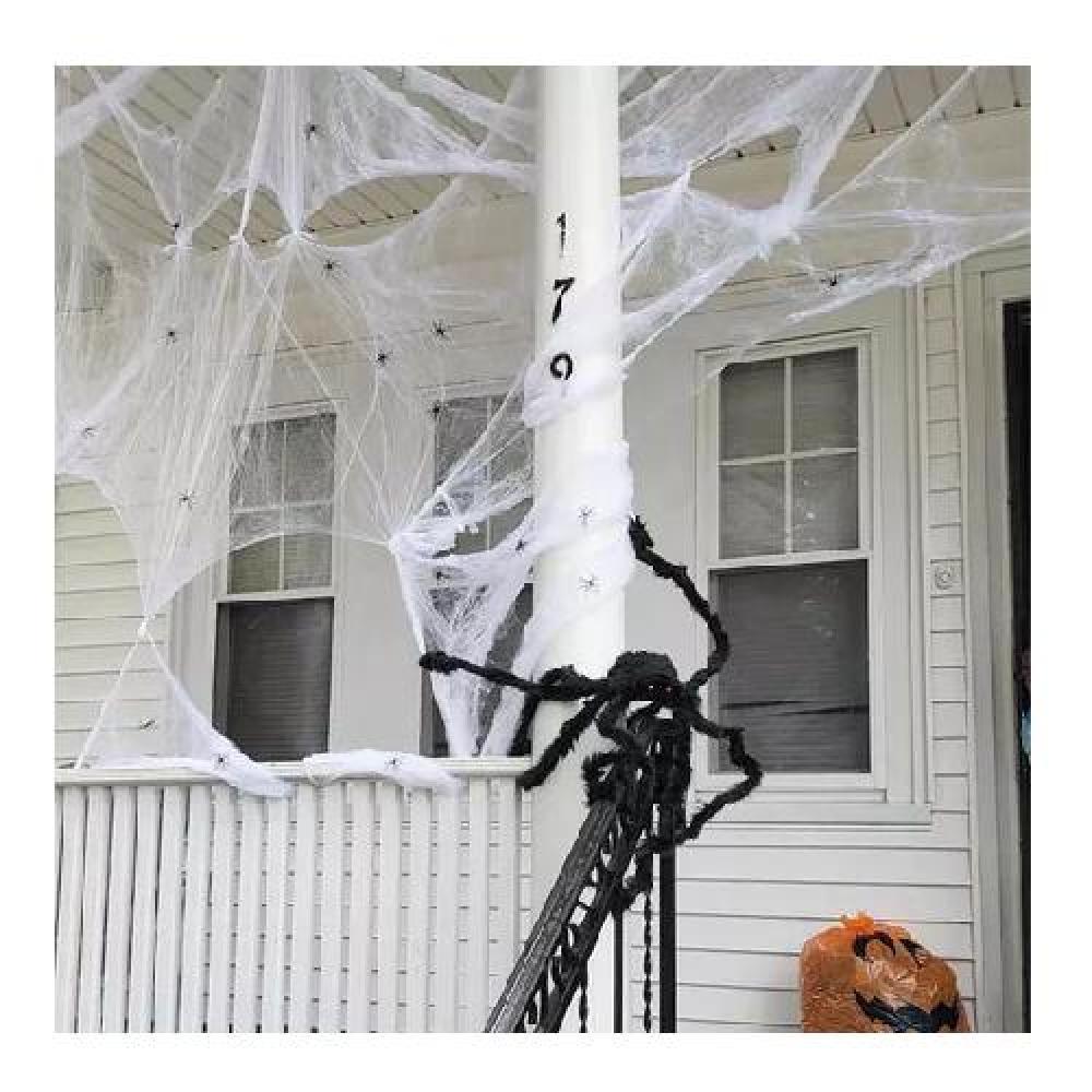 TELARAÑA ARTIFICIAL, PACK DE 12, DECORACIÓN DE HALLOWEEN ELÁSTICA - 2