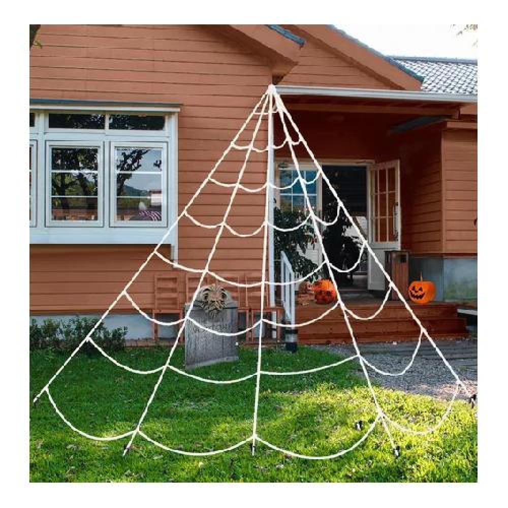 TELARAÑA HALLOWEEN DE 7 METROS, TELA DE ARAÑA GIGANTE PARA DECORACIÓN EXTERIOR - 1