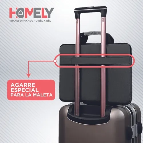BOLSO FUNDA NOTEBOOK HOMELY 15.6 PORTATIL COLOR NEGRO - 3