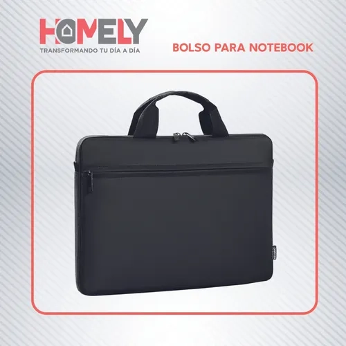 BOLSO FUNDA NOTEBOOK HOMELY 15.6 PORTATIL COLOR NEGRO - 4