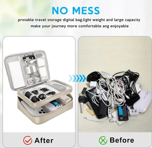 BOLSA ORGANIZADORA CABLES ACCESORIOS ELECTRONICOS - 3